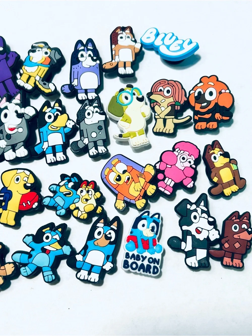 Large 38 Piece Bluey and Friends Characters Kids Shoe Charms for Crocs